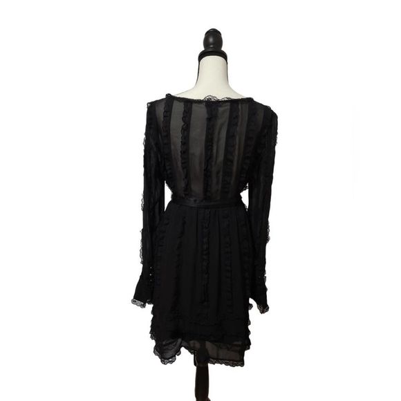 Karl Lagerfeld Illusion-Sleeve A-Line Dress size 10 - Picture 4 of 6
